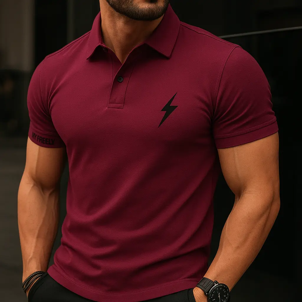 Men’s Bold Lightning Polo Tee