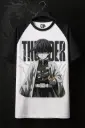 DEMON SLAYER Thunder Anime Printed Round Neck T-Shirt for Kids | Boys & Girls | Polycotton Comfort Wear
