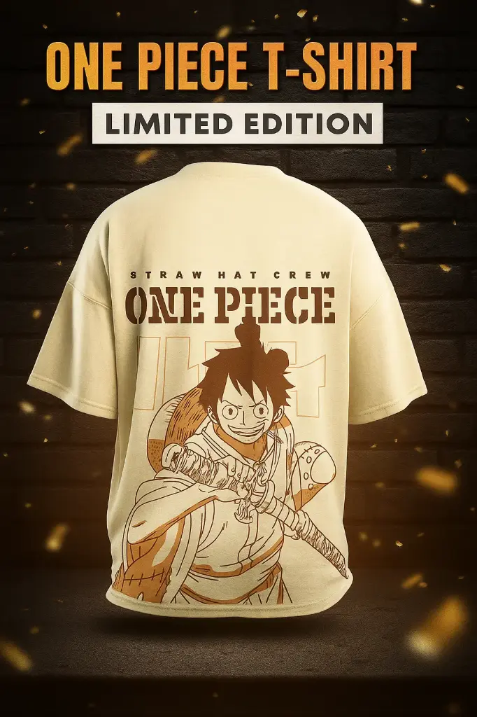 One Piece Oversized Graphic T-Shirt – Limited Edition Luffy Anime Tee for Straw Hat Crew Fans