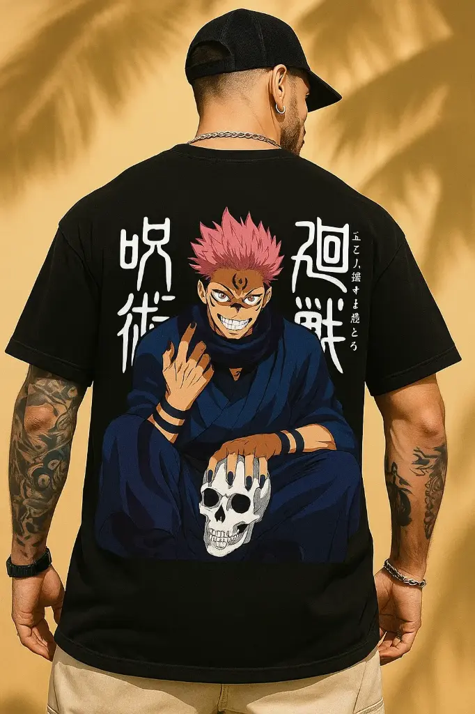Men Cotton Oversize T-shirt – Ryomen Sukuna Jujutsu Kaisen Anime Manga